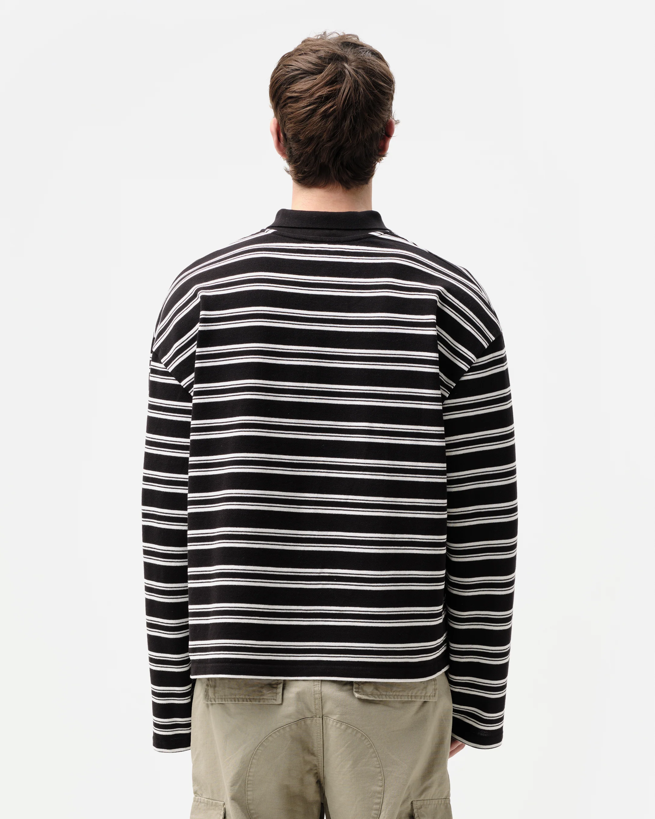 PIQUE POLO - BLACK STRIPE - Image 4