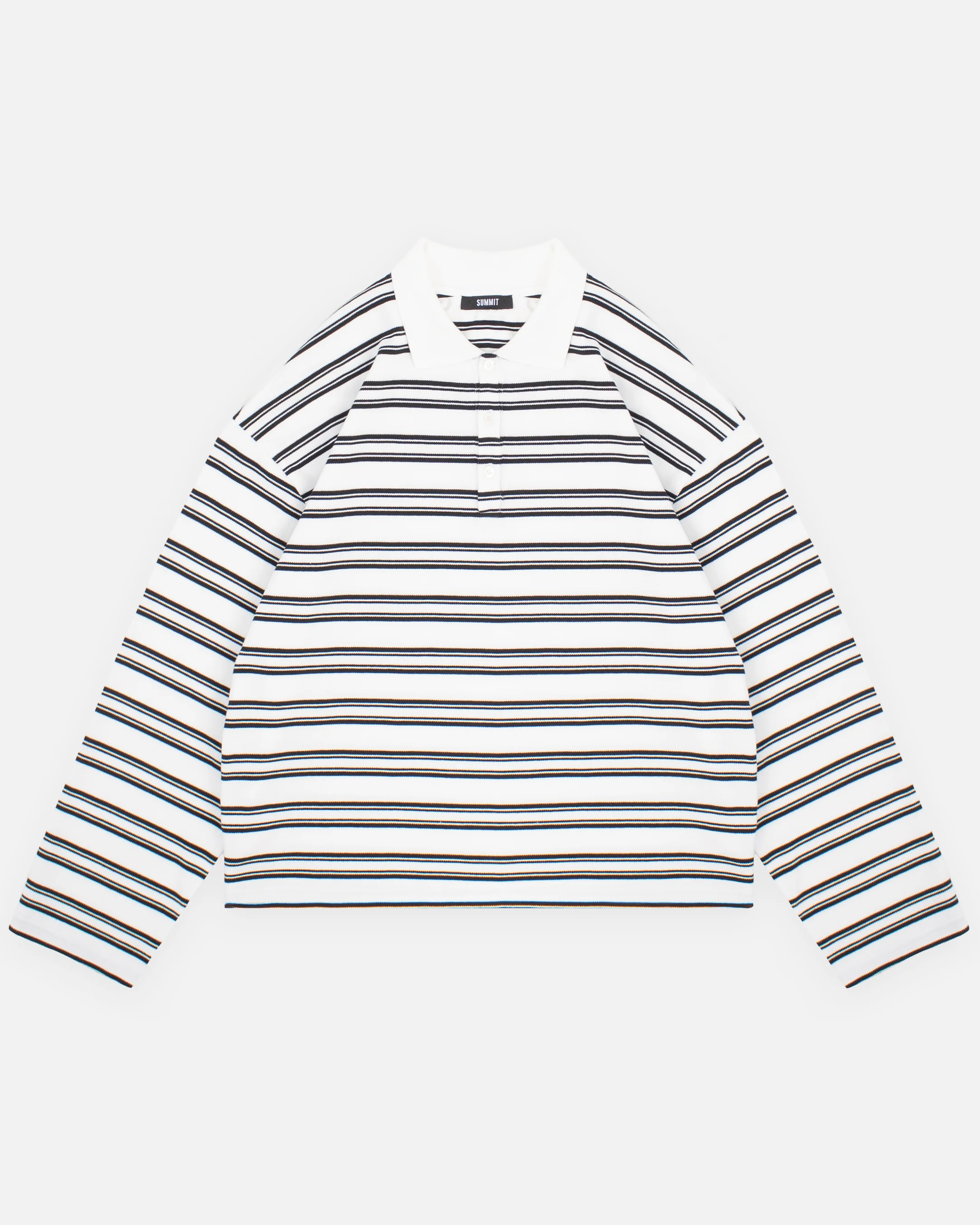 PIQUE POLO - OFF WHITE STRIPE