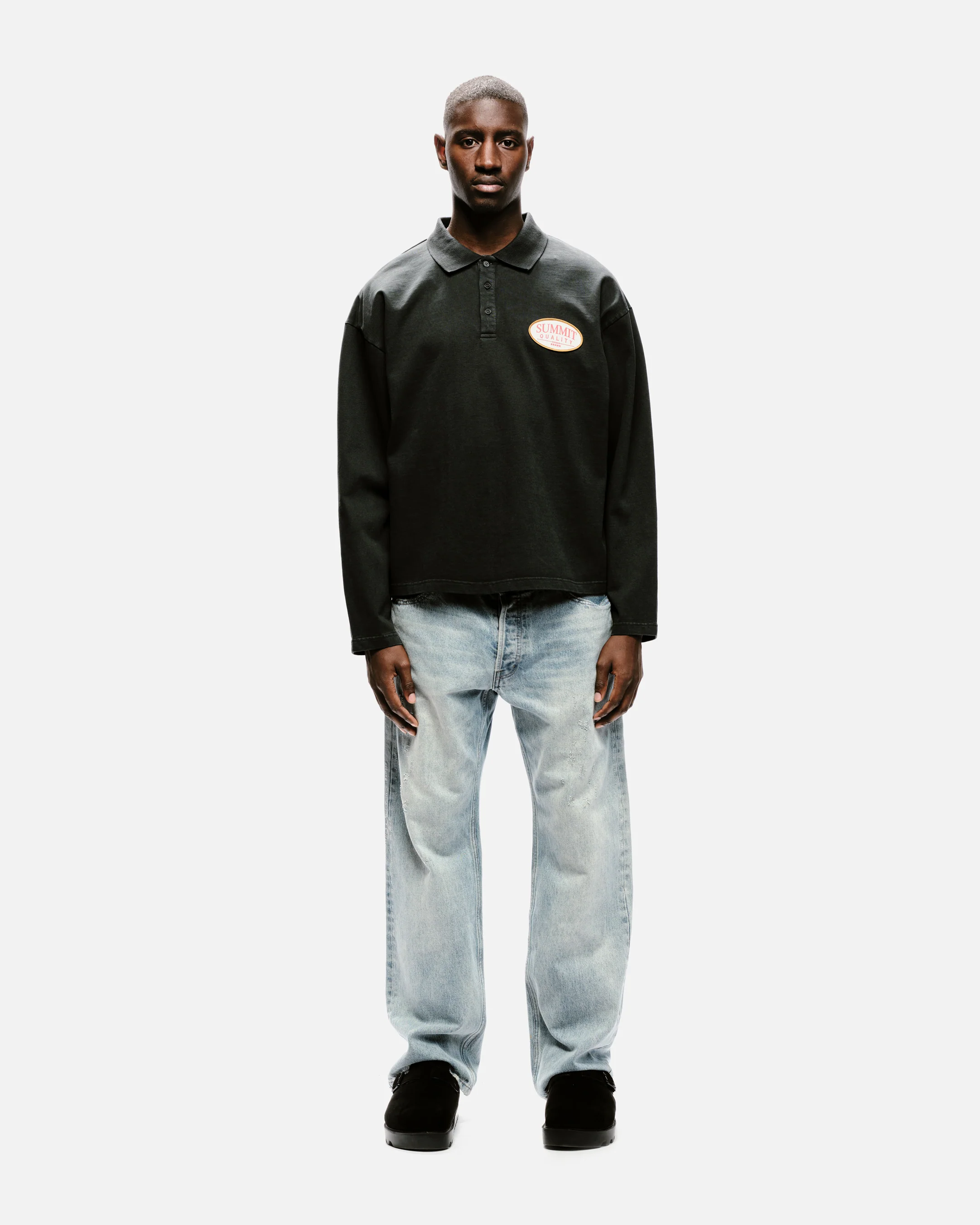 QUALITY GOODS POLO - VINTAGE BLACK - Image 3