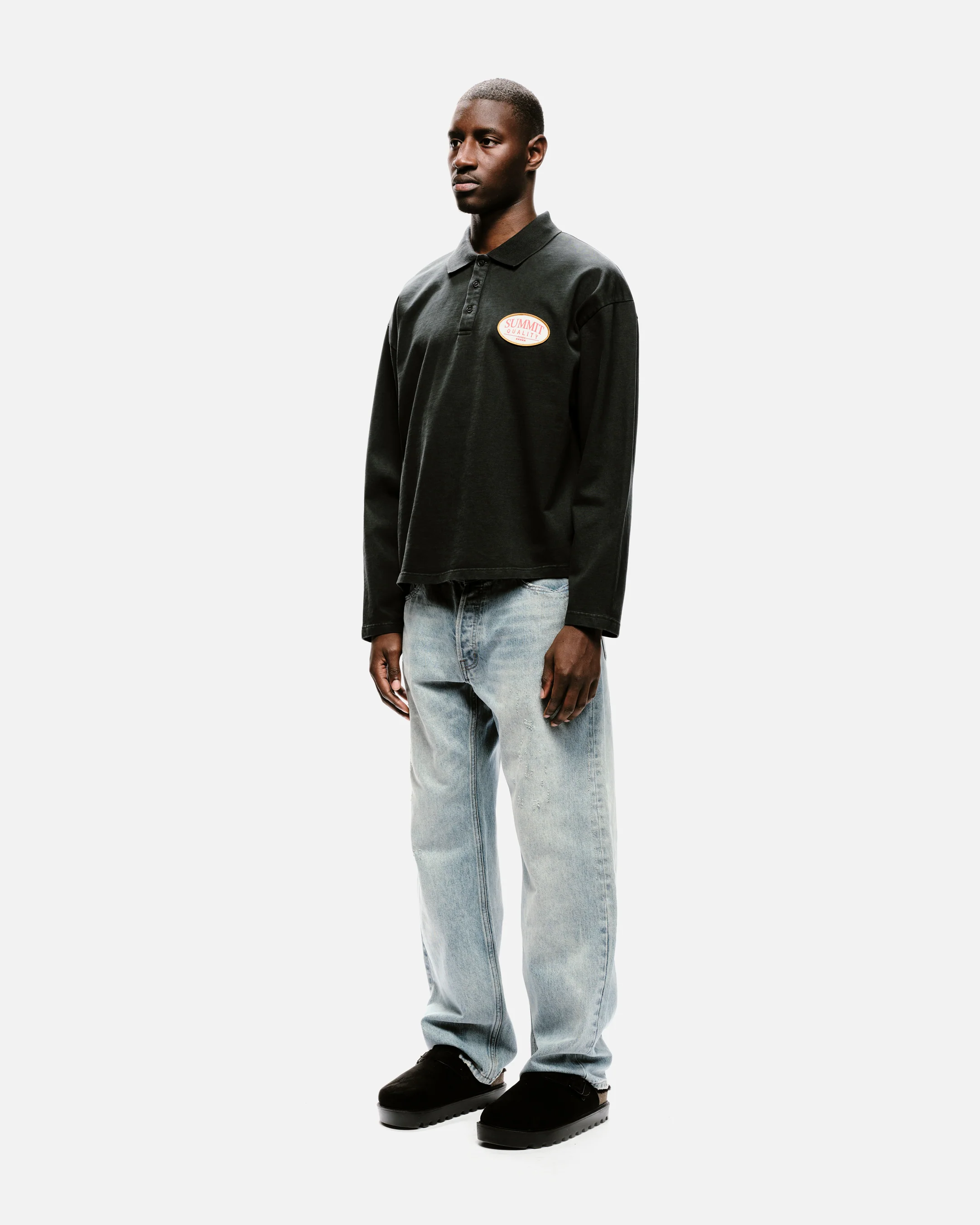 QUALITY GOODS POLO - VINTAGE BLACK - Image 4