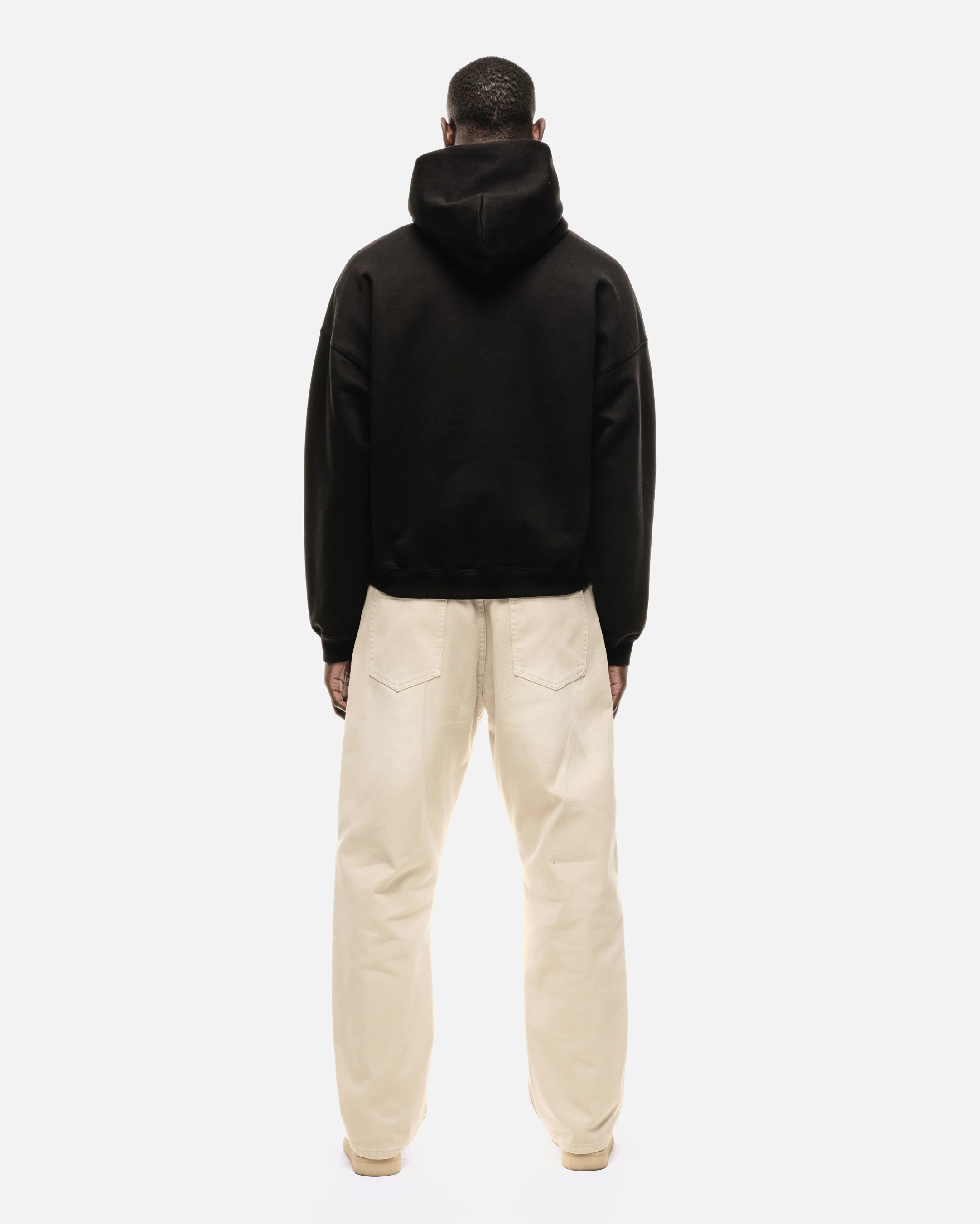 QUALITY GOODS ZIP HOODIE - BLACK - Image 4