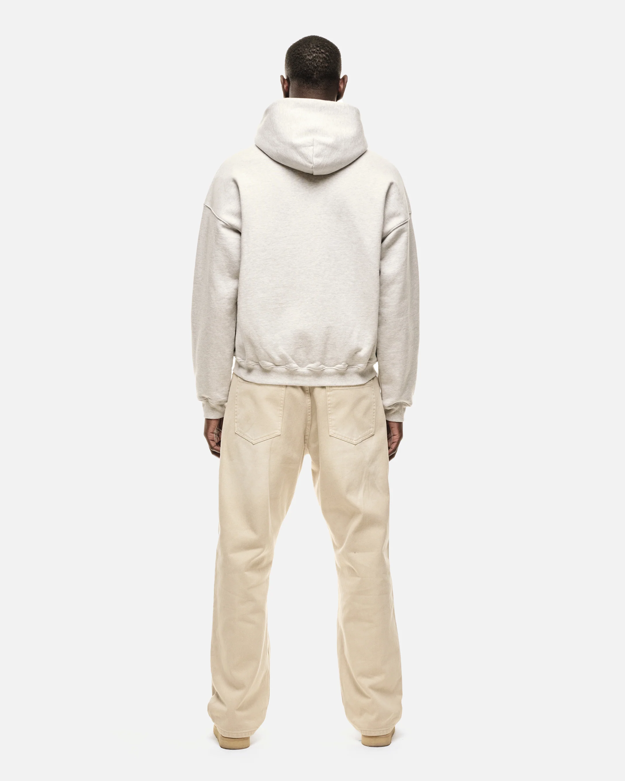 QUALITY GOODS ZIP HOODIE - MARL GREY - Image 4