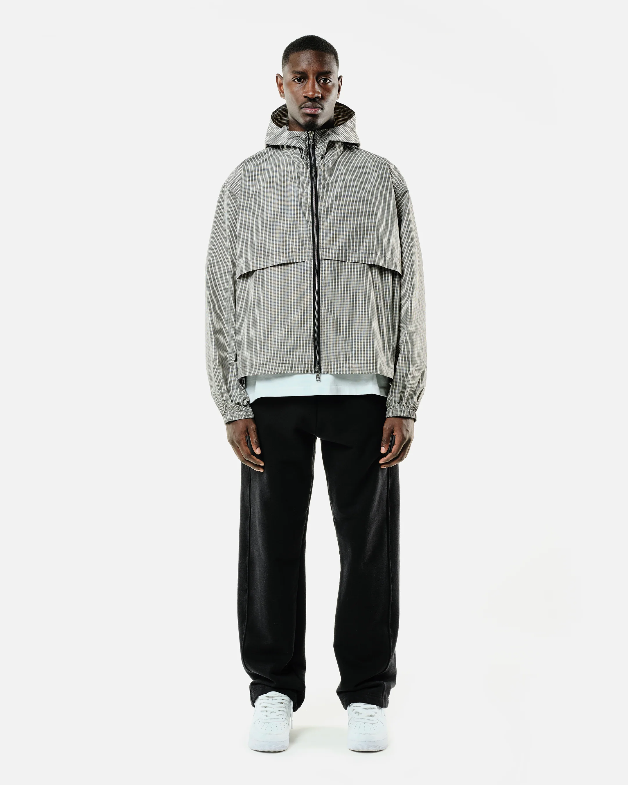 RIPSTOP WINDBREAKER - BLACK CHECK - Image 3