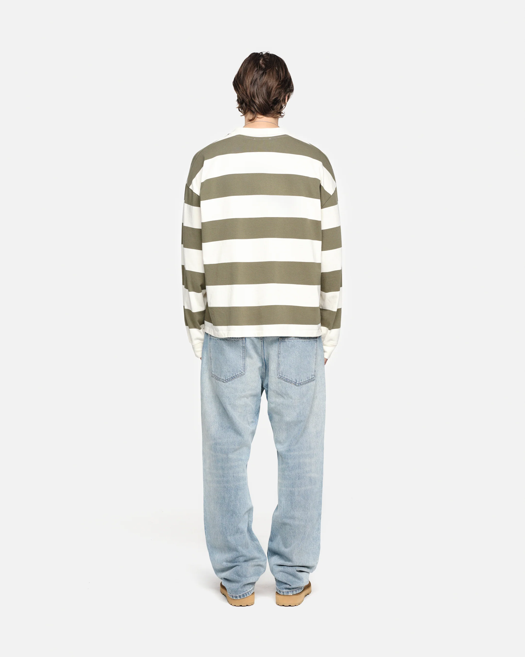 RUGBY POLO - OLIVE/CREAM - Image 5