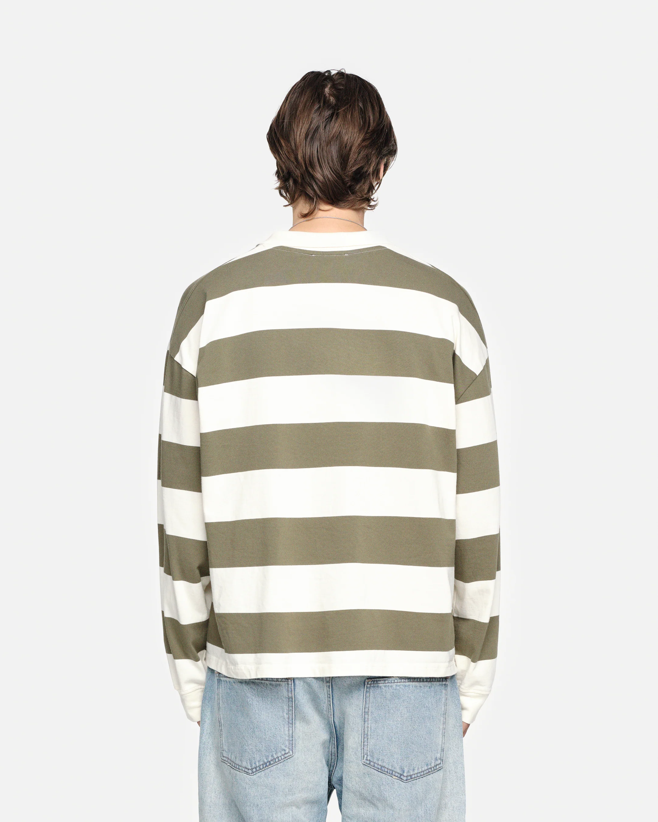 RUGBY POLO - OLIVE/CREAM - Image 8