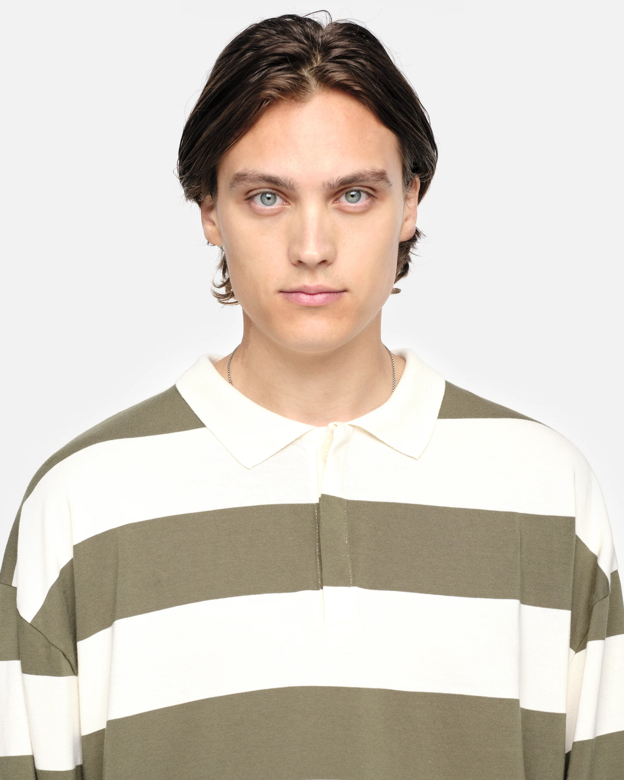 RUGBY POLO - OLIVE/CREAM - Image 9