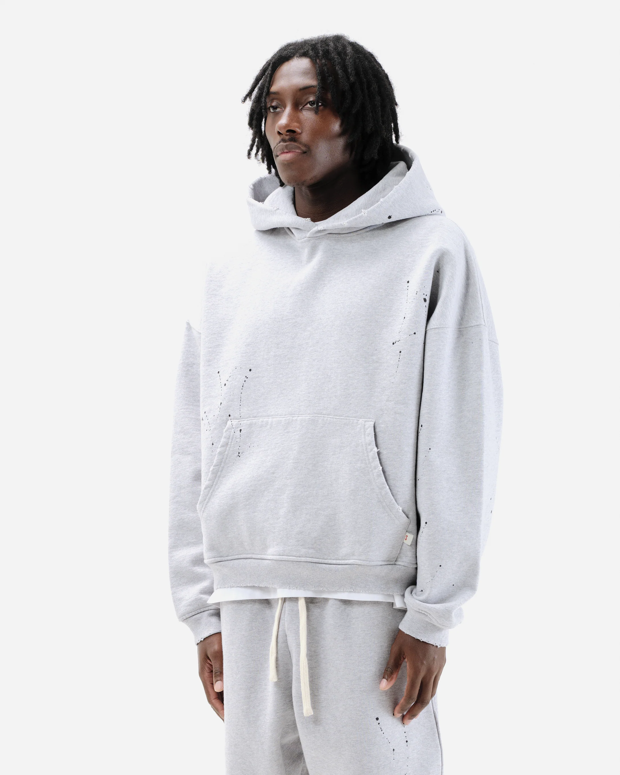 SUN FADE HOODIE - MARL GREY - Image 4