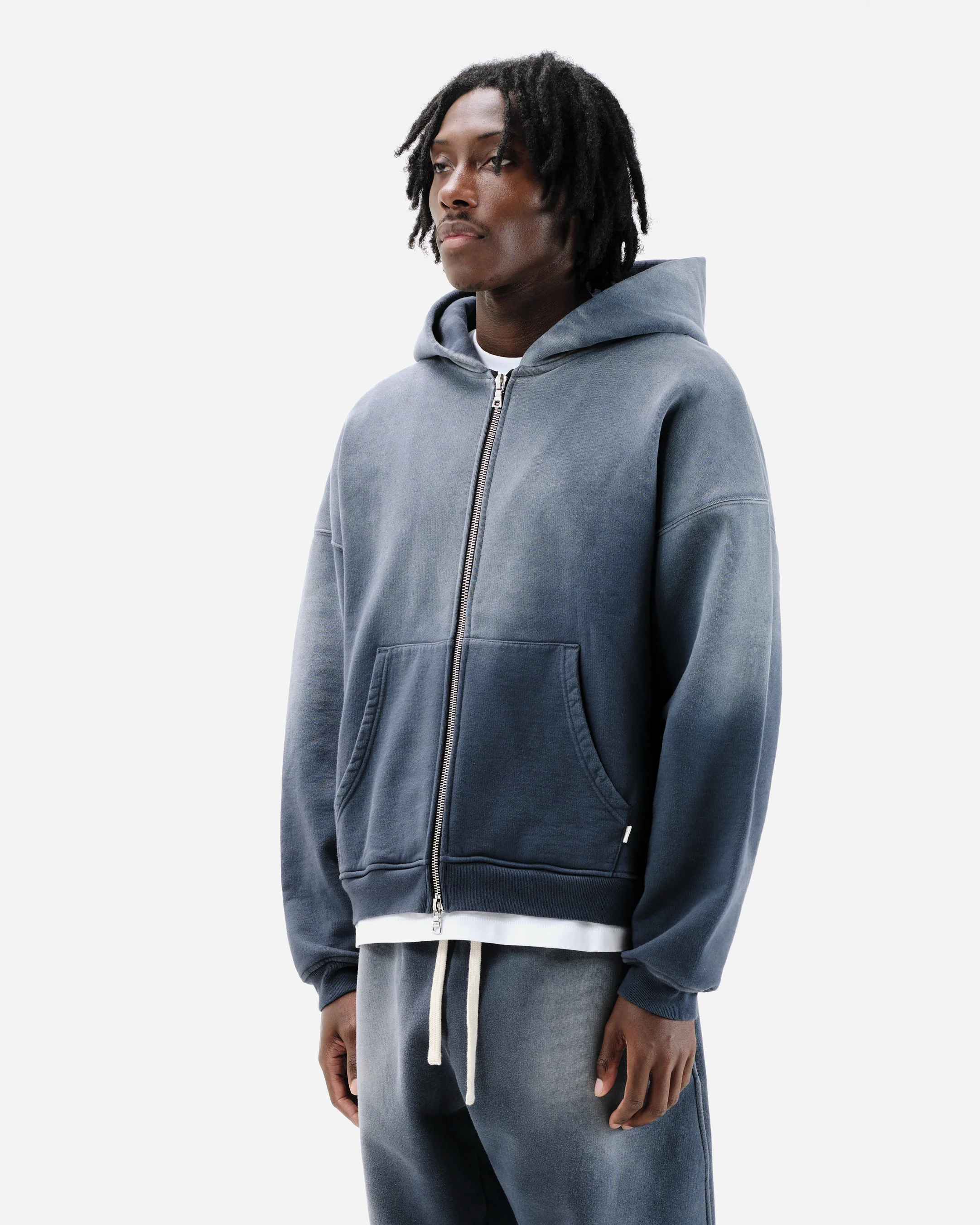 SUN FADE ZIP HOODIE - BLUEBERRY - Image 3