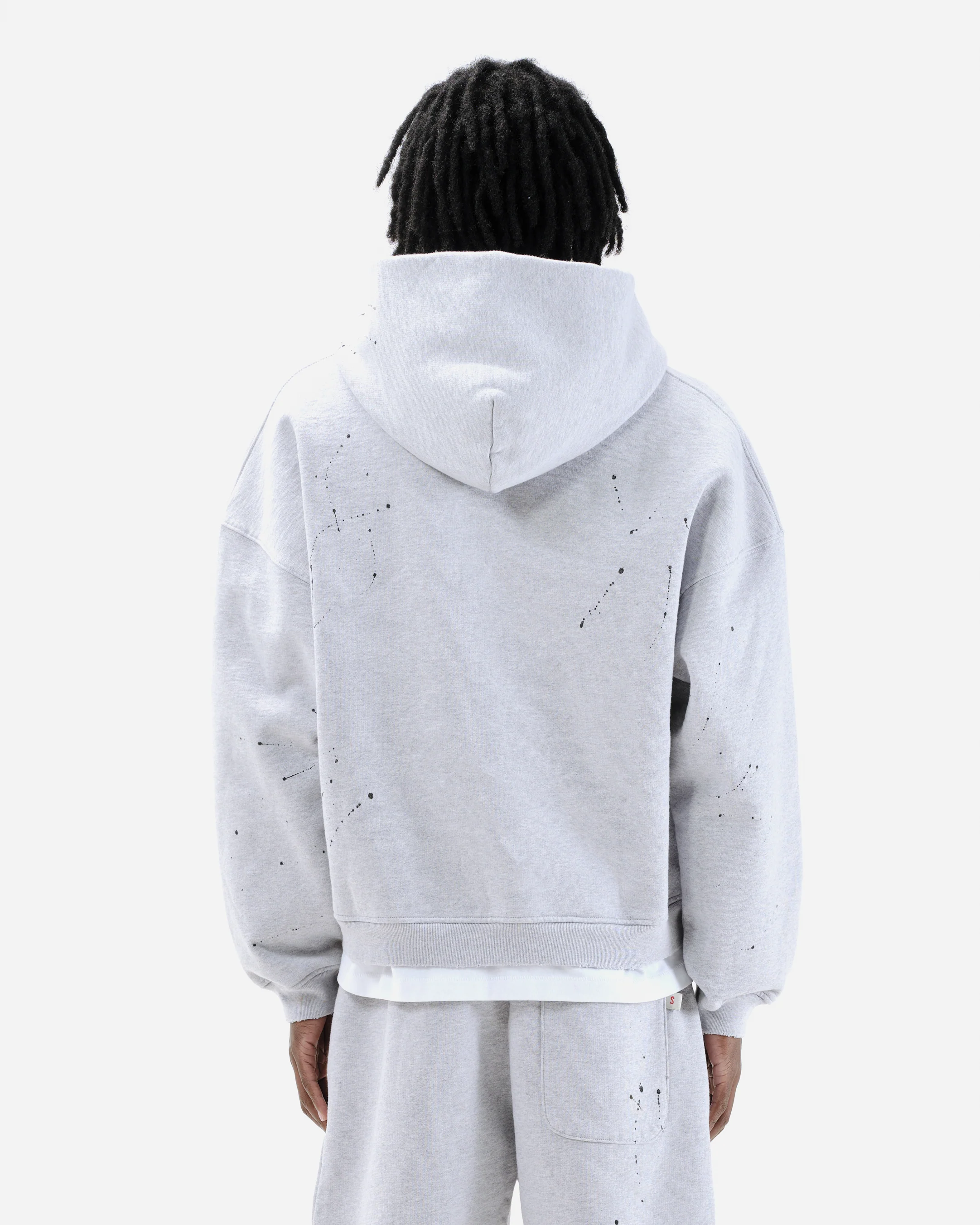 SUN FADE ZIP HOODIE - MARL GREY - Image 5