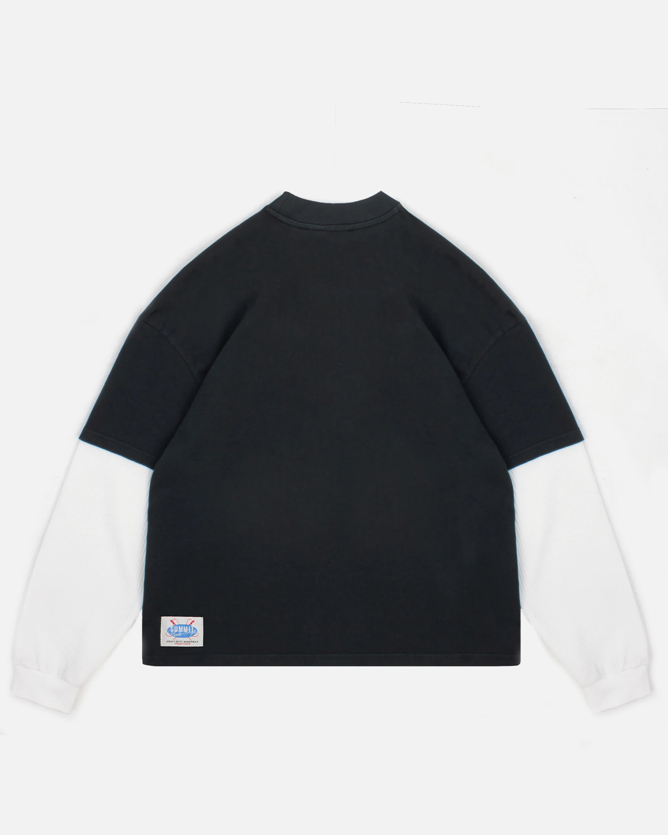 THERMAL LAYERED LONG SLEEVE T-SHIRT - VINTAGE BLACK - Image 2