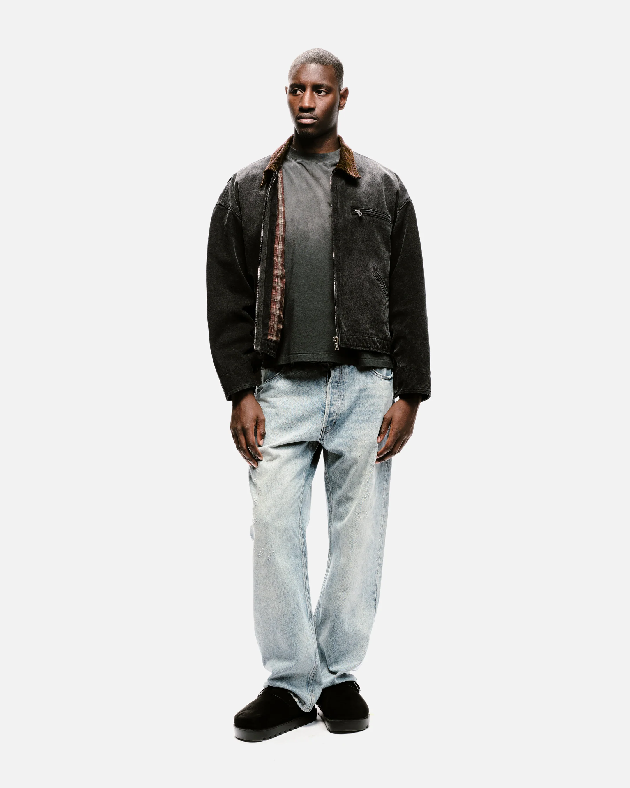 WORKERS JACKET - SUN FADED BLACK - Image 7