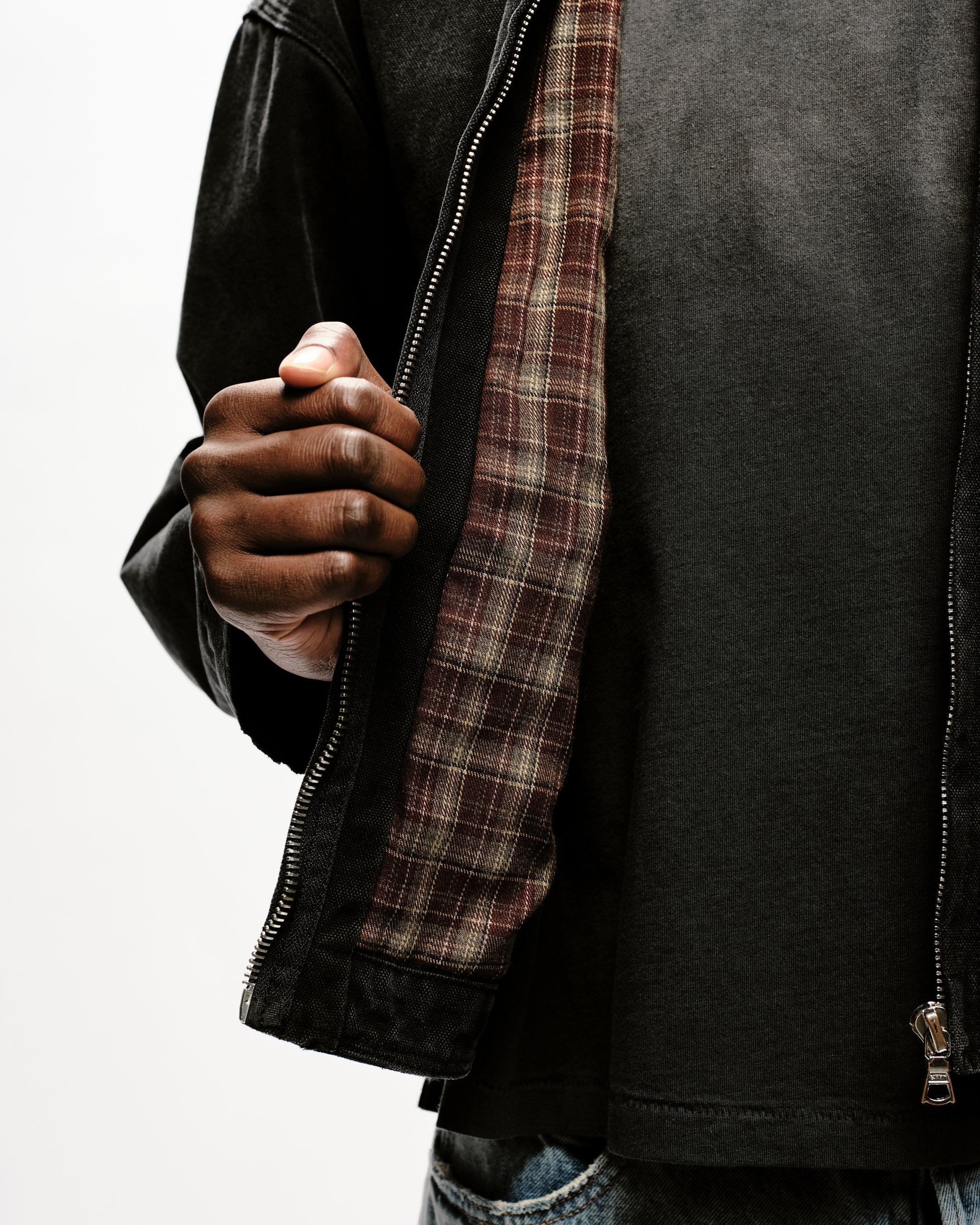 WORKERS JACKET - SUN FADED BLACK - Image 9